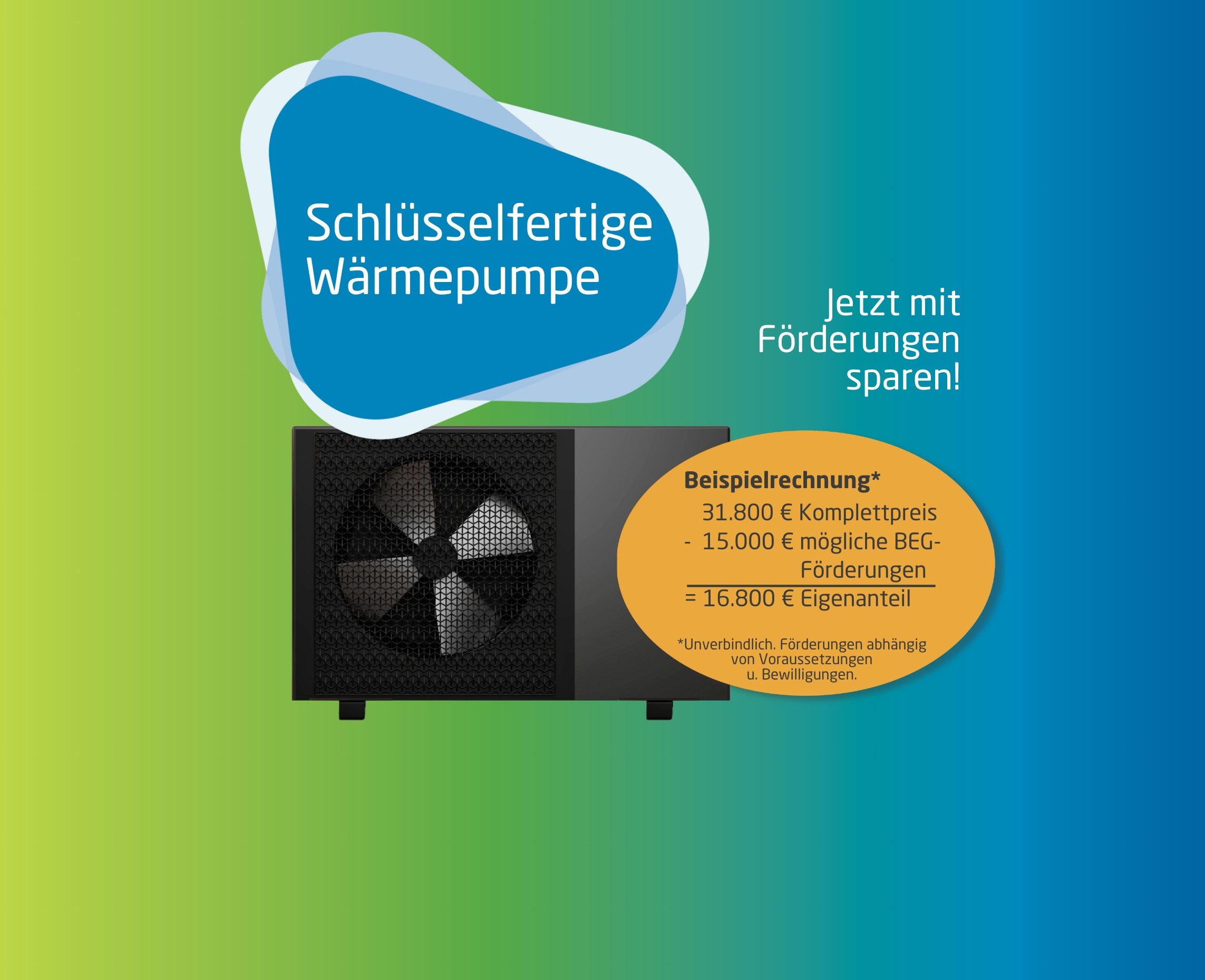 Schlüsselfertige Wärmepumpe